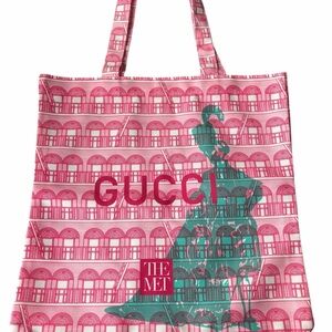 Gucci x The Met Limited Edition Tote Bag – Pink & Green